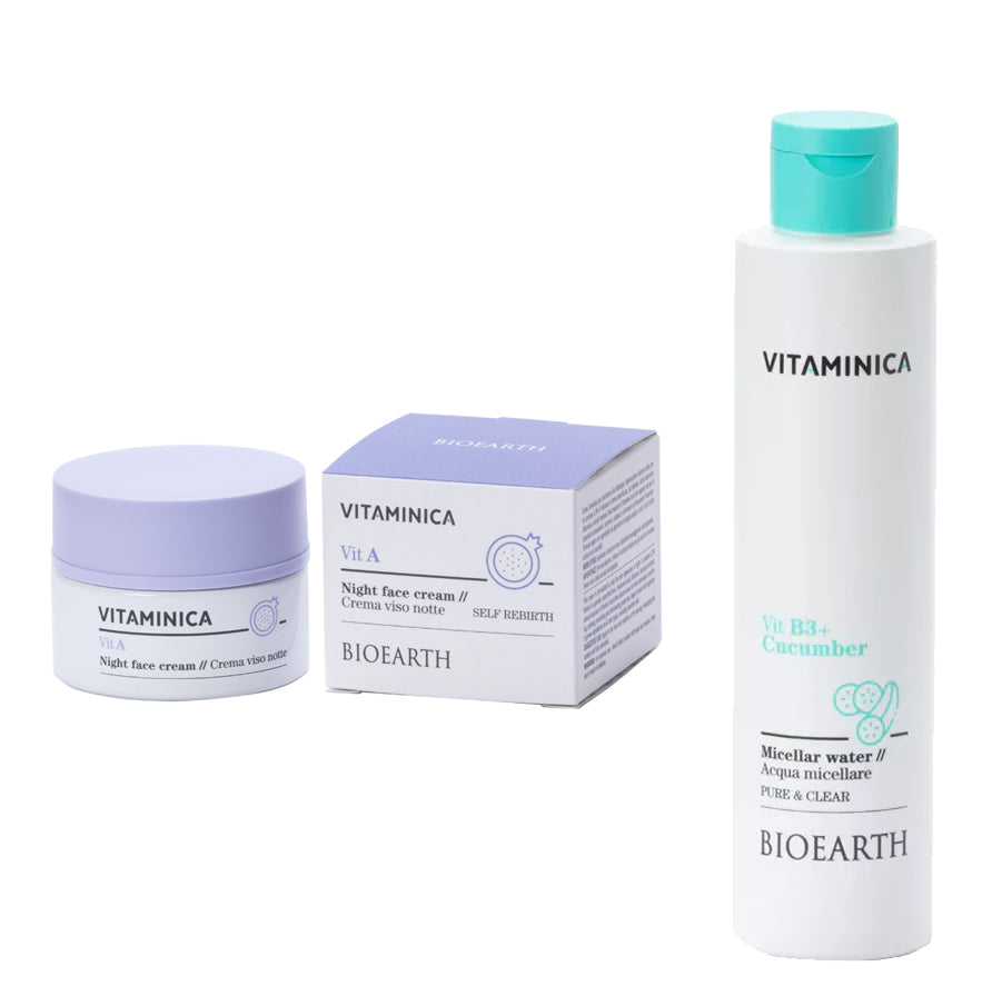CREMA VISO NOTTE "VIT A"+ Acqua Micellare con Niacinamide e Vitamina B3 OMAGGIO
