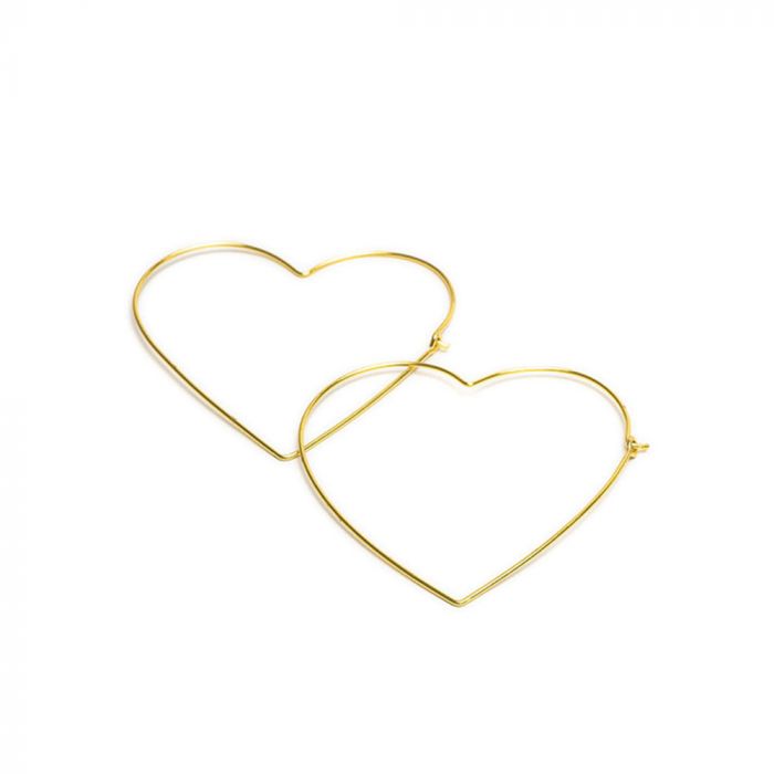 ORECCHINI CUORE GRANDE SOTTILE - SCONTO 30%