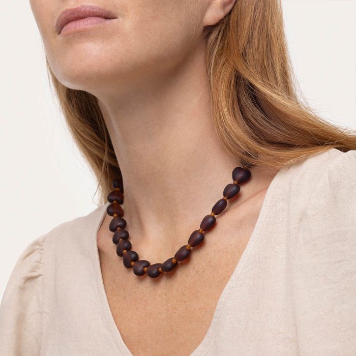 COLLANA CUORI - AMBRA SCURO