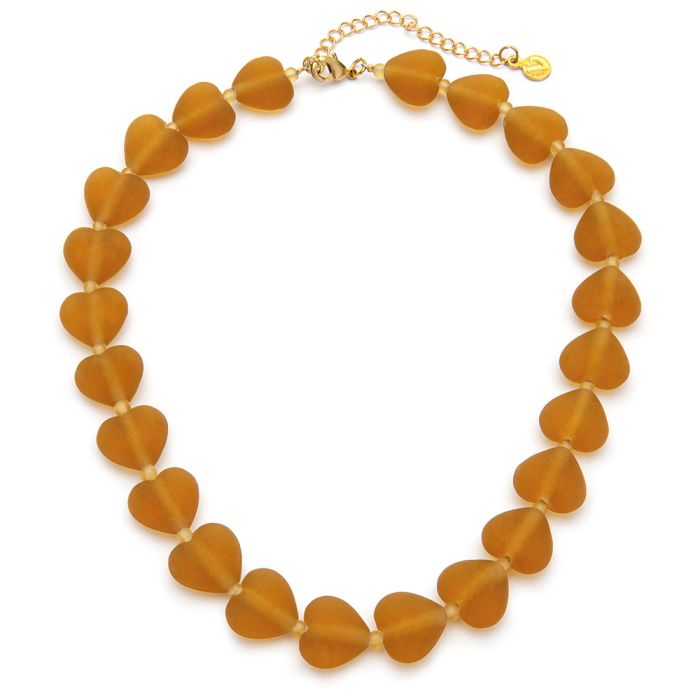 COLLANA CUORI - AMBRA CHIARO