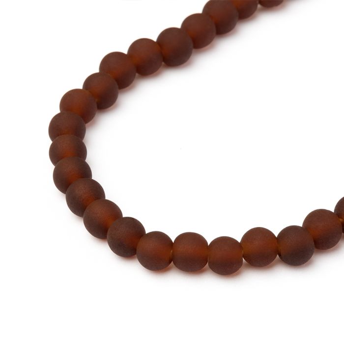 COLLANA BEADS - AMBRA SCURO