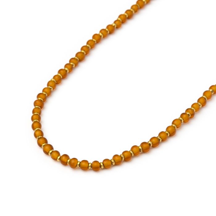 COLLANA PERLINE - AMBRA SCURO
