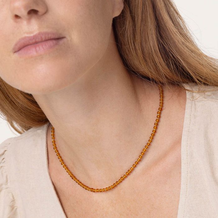 COLLANA PERLINE - AMBRA SCURO