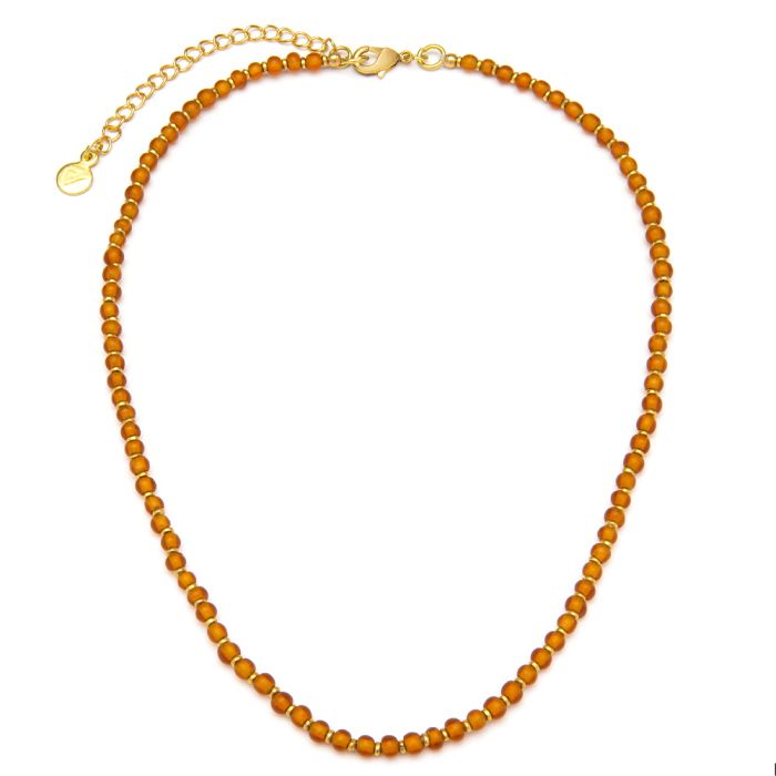 COLLANA PERLINE - AMBRA SCURO