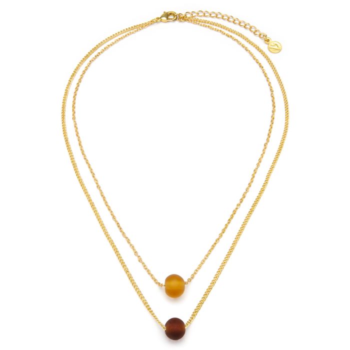 COLLANA 2 CATENE BEADS