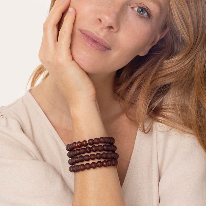 BRACCIALE 4 GIRI - AMBRA SCURO