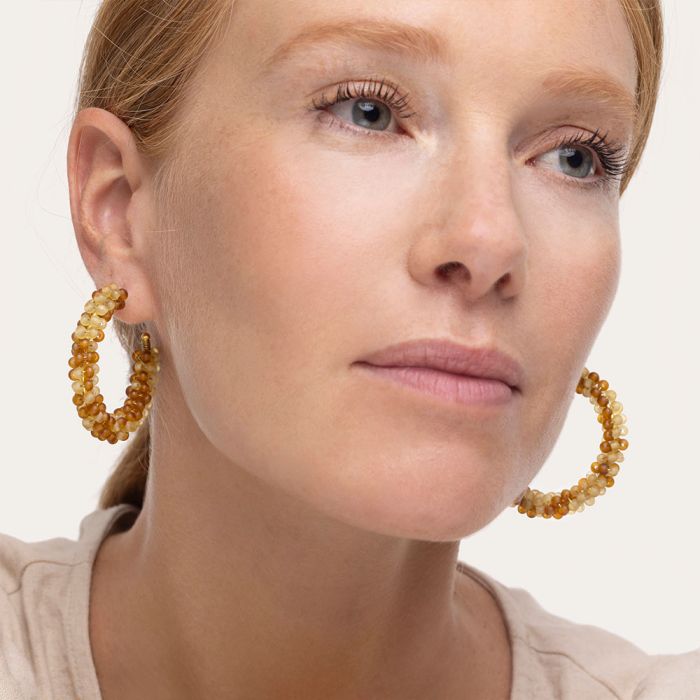 ORECCHINI SEMICERCHI PERLINE