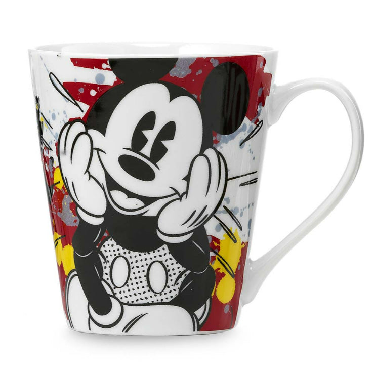 MUG CON MICKEY MOUSE ROSSO E GIALLO EGAN WALT DISNEY MIS. 10 CM. sconto 15%