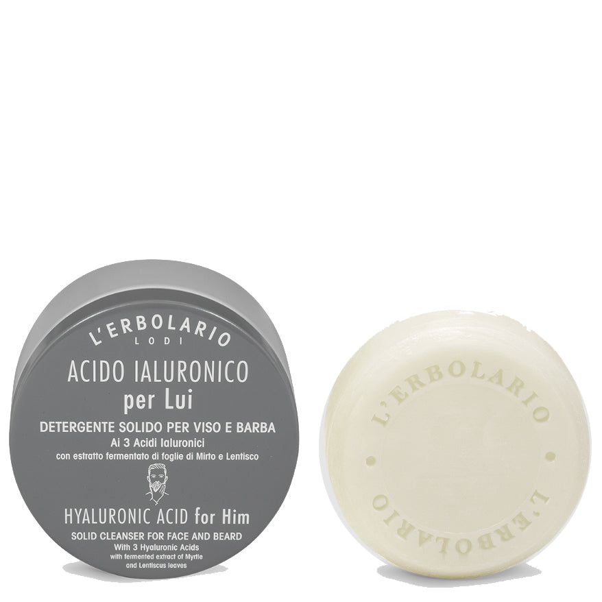 Acido Ialuronico per Lui  Detergente Solido Viso e Barba - Formato: 60 gr